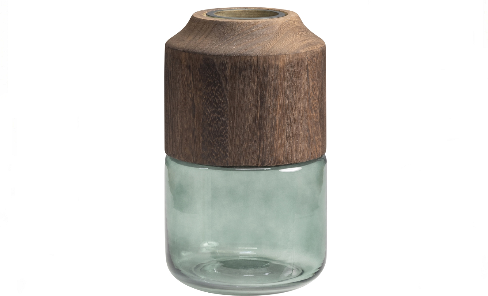 Celeste Vase i Glas og Træ - Naturlig Elegance
