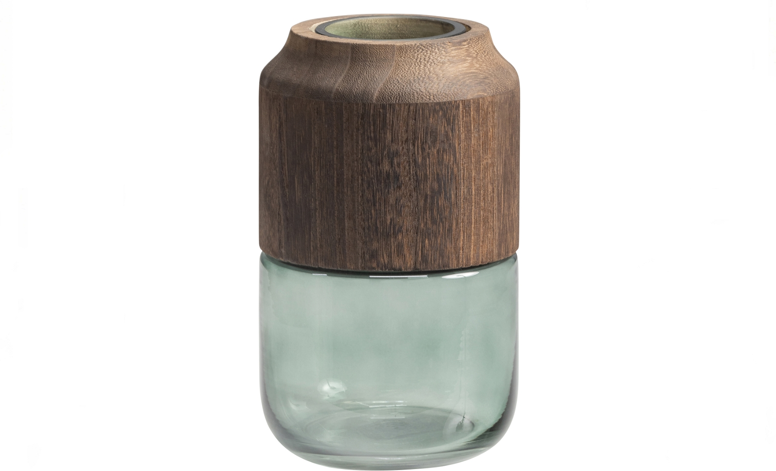 Celeste Vase i Glas og Træ - Naturlig Elegance
