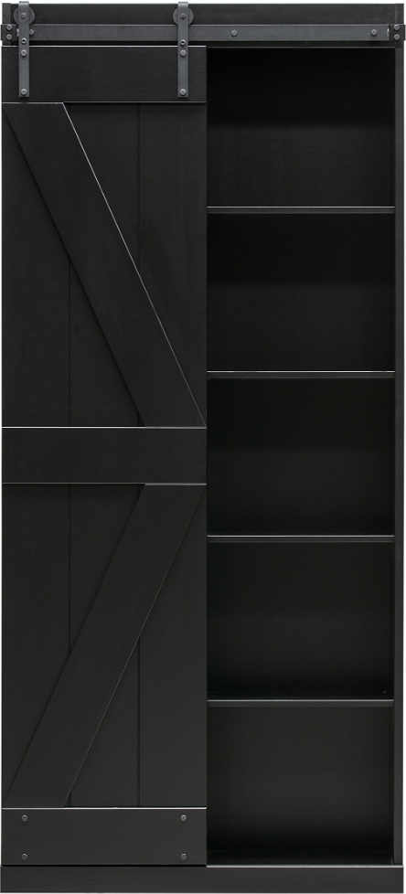 Harris Highboard i Sort Fyrretræ - Stilet Opbevaring