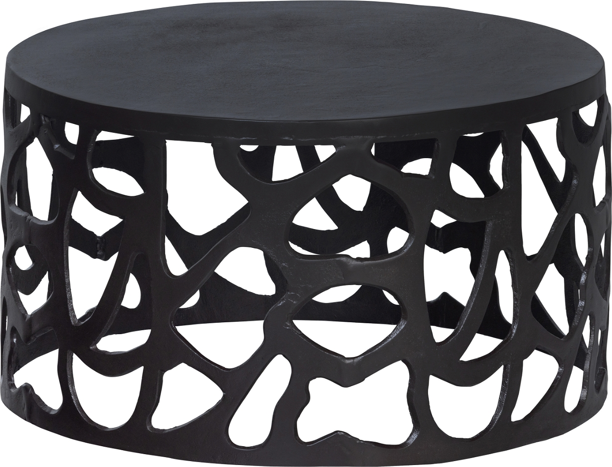 Jasper Sofabord i Mat Sort Aluminium - Elegant Design