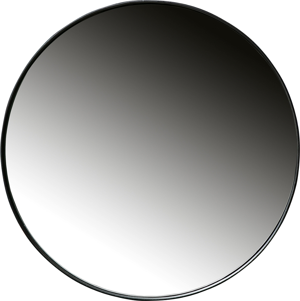 Doutzen Rundt Spejl i Sort - Elegant Metal Design