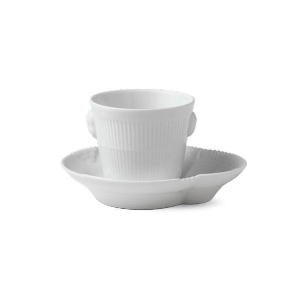 Royal Copenhagen Hvid Elements Espressokop Og Underkop - 10 Cl  5705140245292