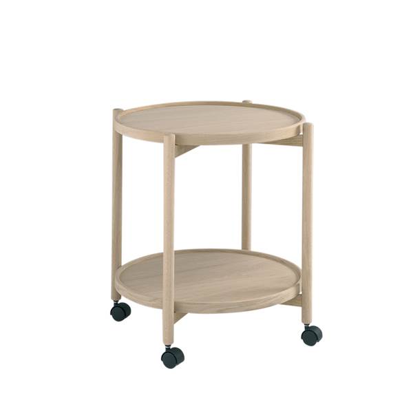 Thomsen Furniture James Rullebord - Egeg - ø50 Cm