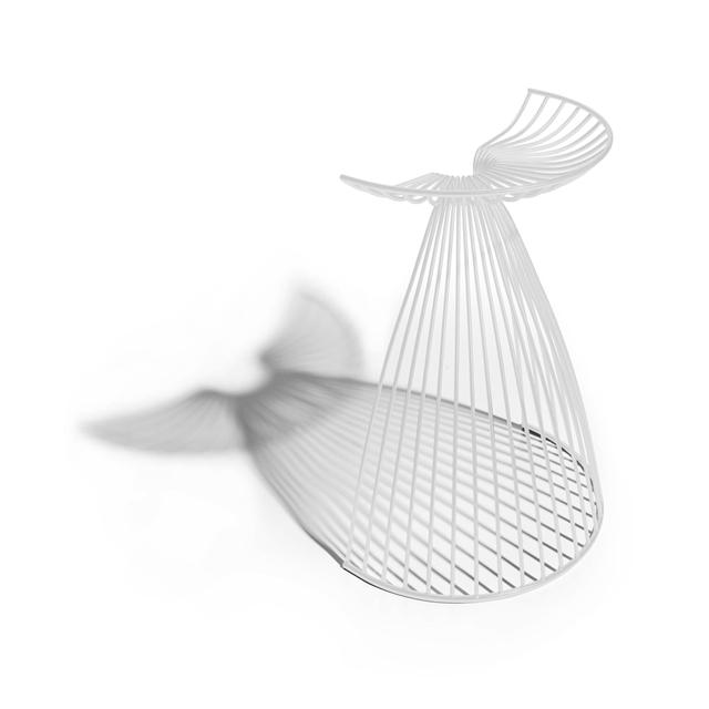 Møbel Copenhagen Angel Barstol i Hvid - Skulpturel Design