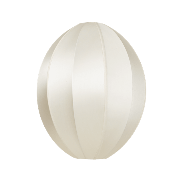 Oi Soi Oi Oval B Lampeskærm i Råhvid - Elegant Silke Design