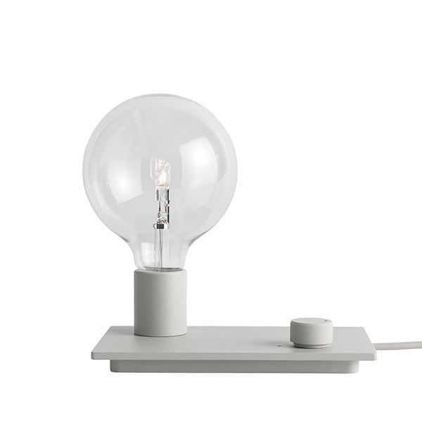 Muuto Control Bordlampe i Grå - Elegant Design med Drejeknap