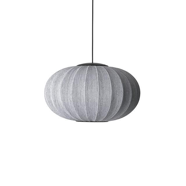 Håndlavet Jubilæum Ø57 Oval Pendel i Sølv Glitter LED