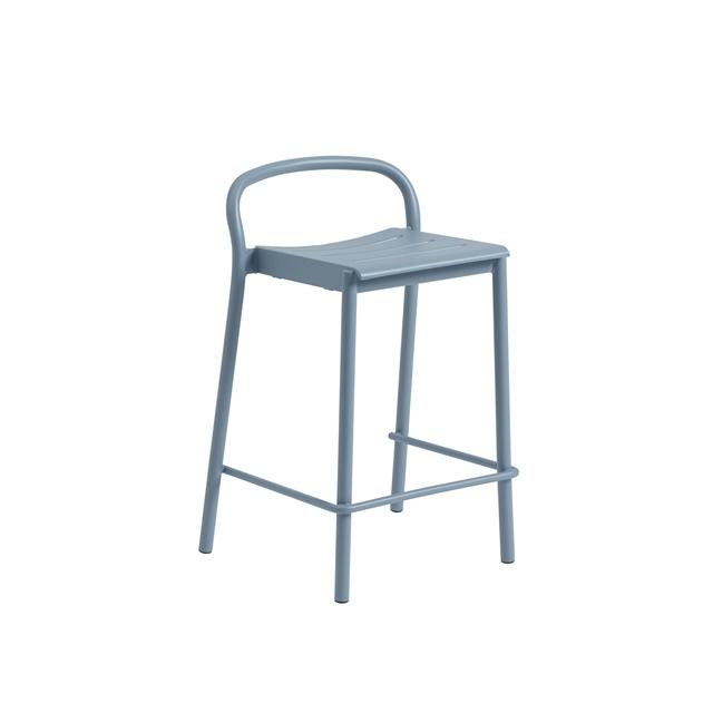 Muuto Linear Steel Barstol i Lys Blå - Udendørs Design