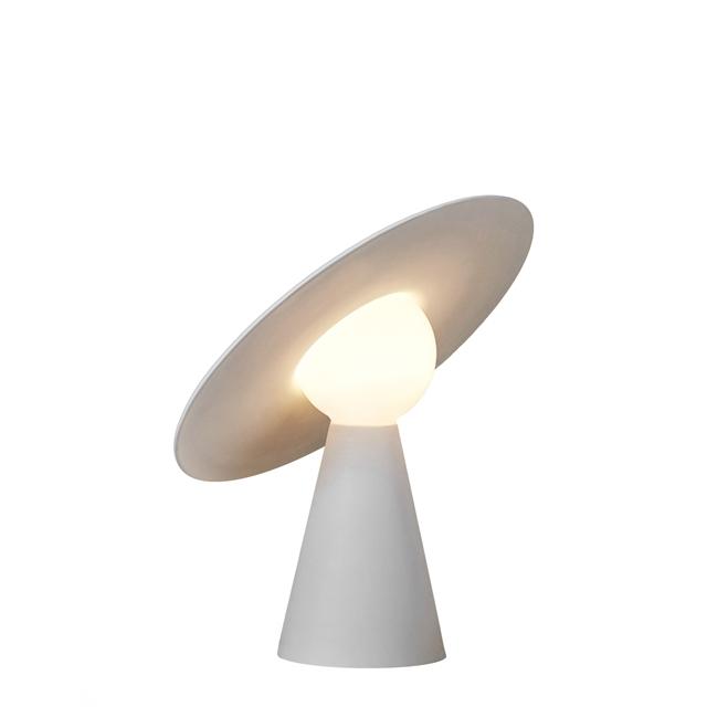 Moebe Hvid Keramik Bordlampe med Justerbar Skærm