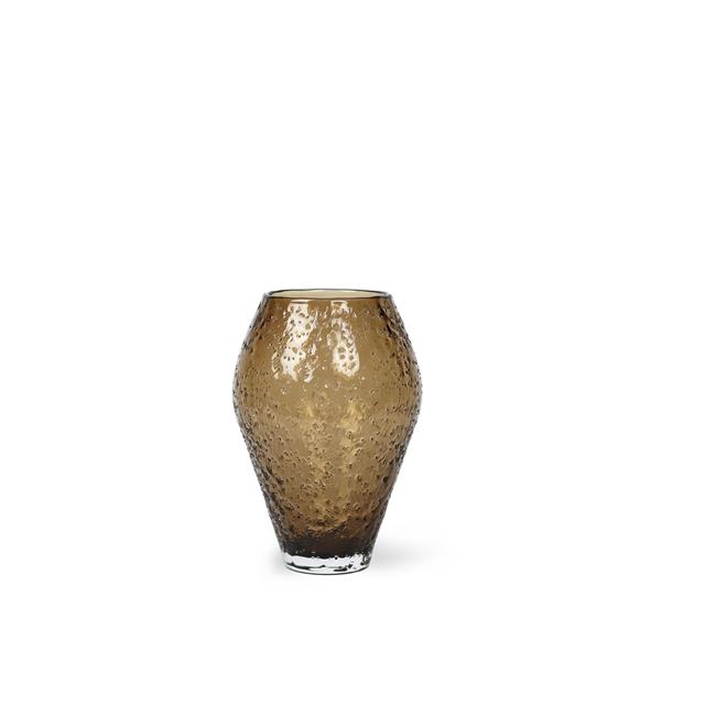 Ro Collection Crushed Glass Vase Lille Sepia Brown  5712129037236