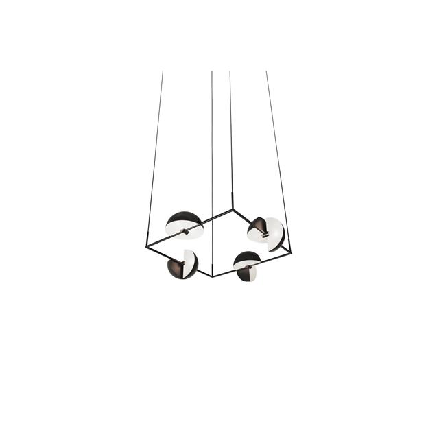 Oblure Trapeze Quartettependel 169x169 cm - Sort Designlampe