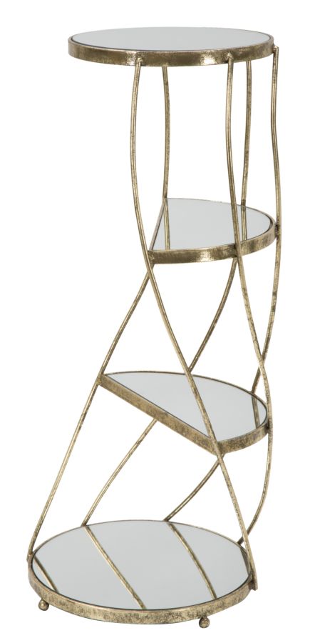 Unikt Guld Sidebord med Surrealistisk Design