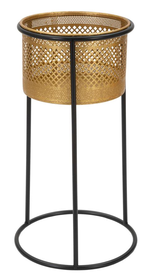 Glam Vase I Guldfarve Metal  -  25x50 Cm  8024609347313