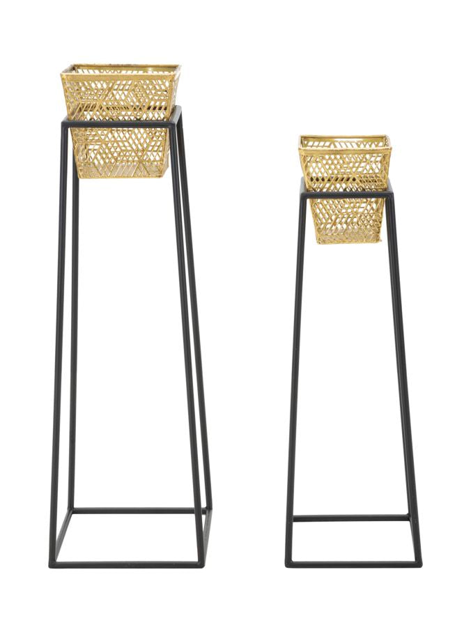 Glam Vase I Guldfarve Metal  -  23x70 20x60 Cm  8024609355073