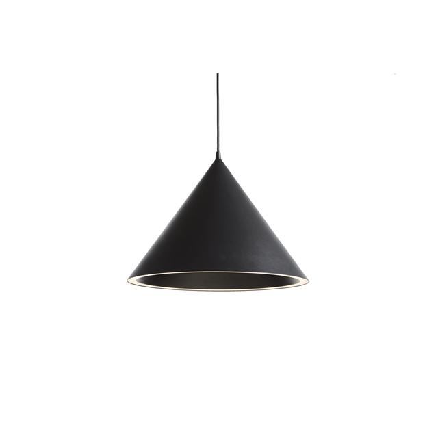 Woud Annular Pendel - Moderne Sort Lysring