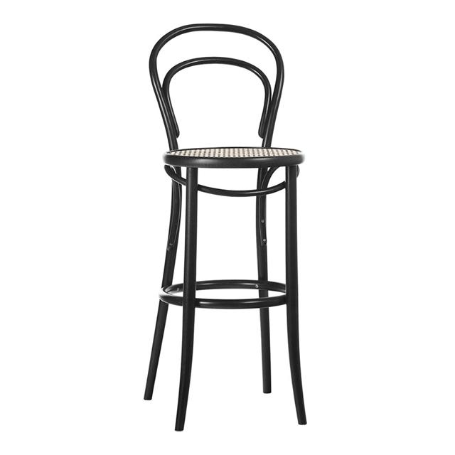 Ton No 14 Barstol 61 cm - Sort Rattan Designklassiker