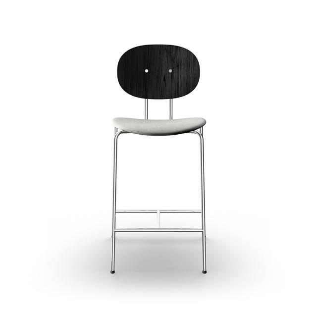 Sibast Furniture Piet Hein Barstol Krom Sort Egetræ Og Remix 123  5740023803145