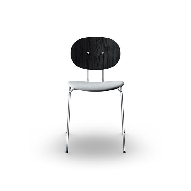 Sibast Furniture Piet Hein Spisebordsstol Krom Sort Egetræ Og Remix 123  5740023801288