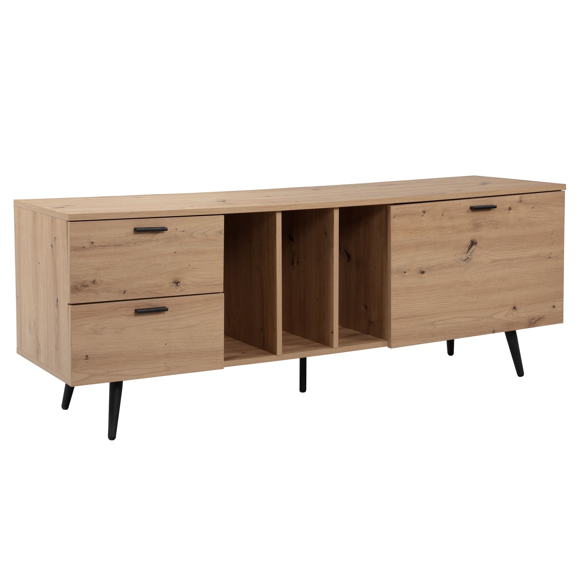 Moderne TV-kommode i egedekor - Elegant og rummelig
