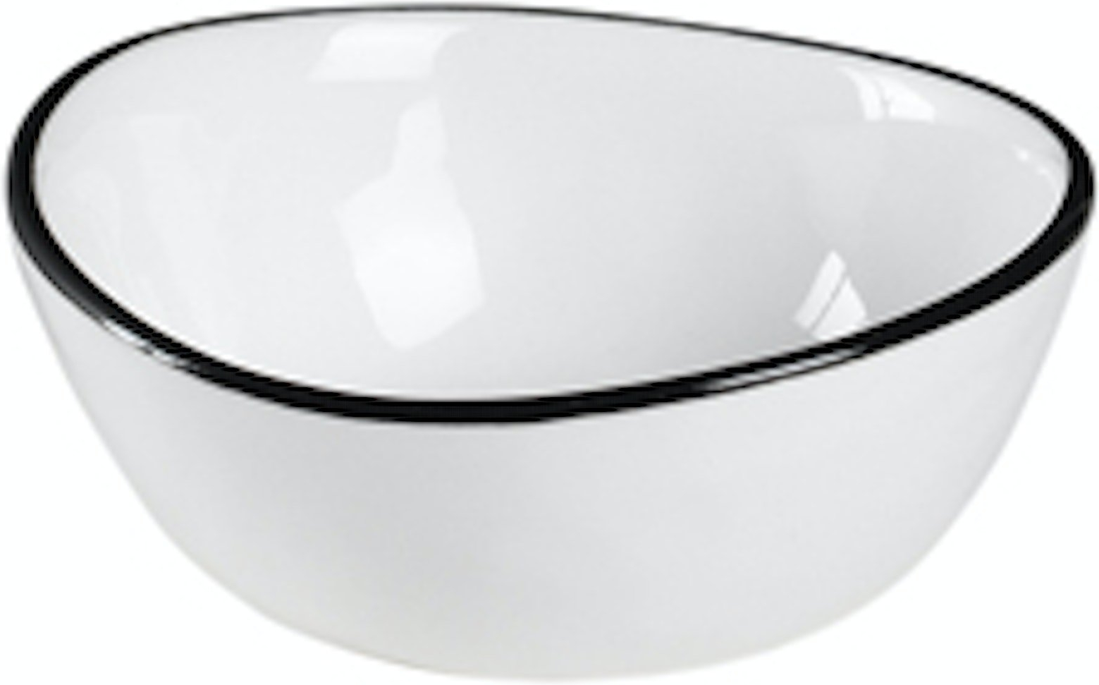 Skål Broste Copenhagen Salt Porcelæn Hvidsort 85x75x35 Cm  5710688136438