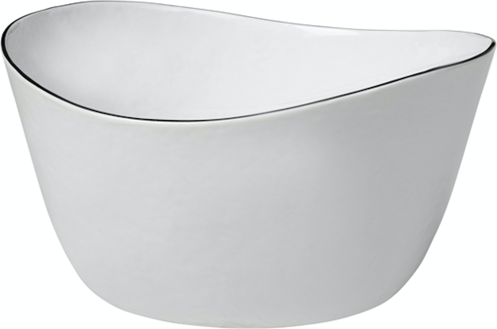 Skål Broste Copenhagen Salt Porcelæn Hvidsort ø24 Cm  5710688200344