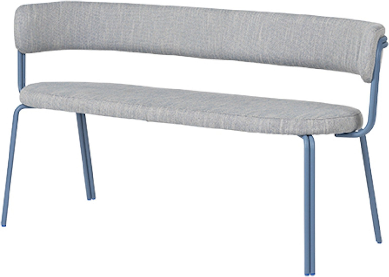 Entr?bænk Broste Copenhagen Oda Blå Tekstil Med Jernramme 140x55x76 Cm  5710688192205