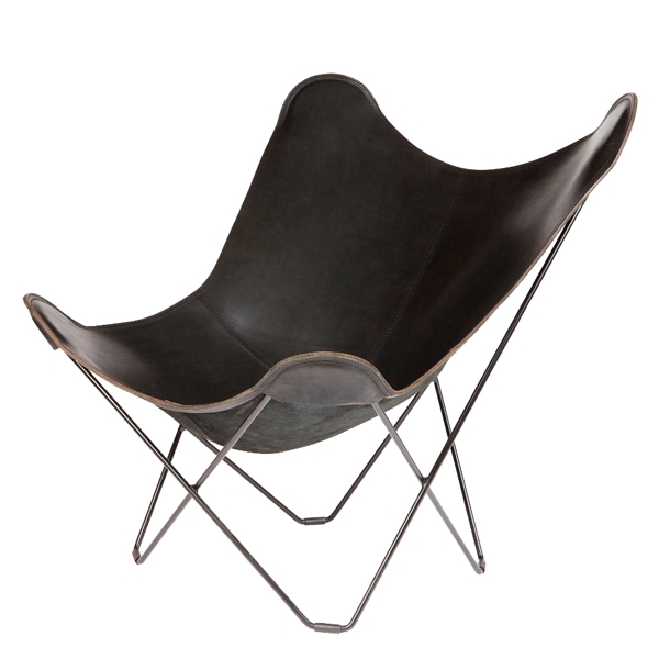 Cuero Pampa Mariposa Flagermusstol - Sort - Sort Stel  7340172610014