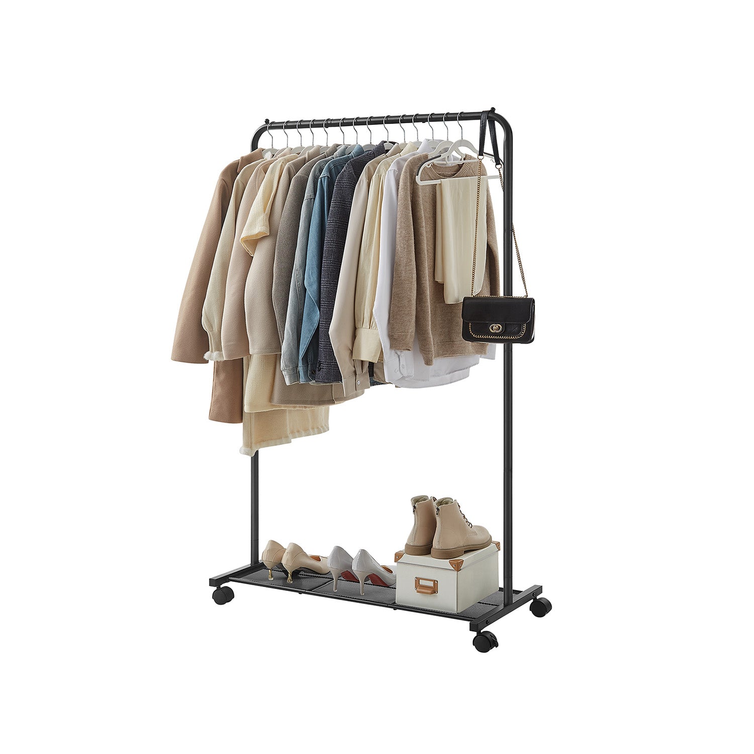 Rullende Tøjstativ - Dit Personlige Garderobe Showroom Sort