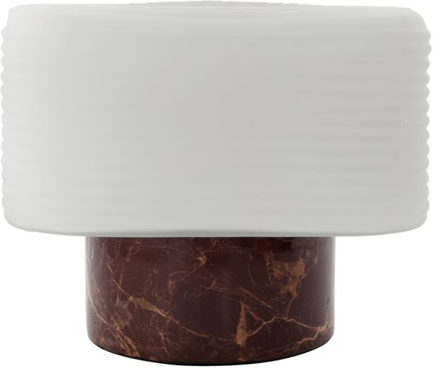 Bordlampe House Doctor Neat ø24 H205 Cm I Brun Marmor Med Rillet Glas  5707644810631