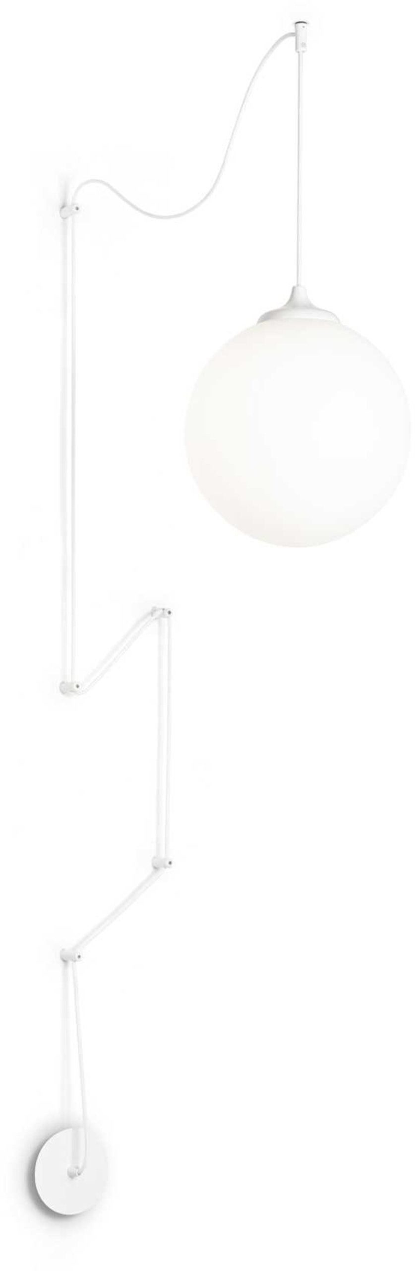 Elegant Hvid Pendellampe fra Ideal Lux Boa Ø30 cm