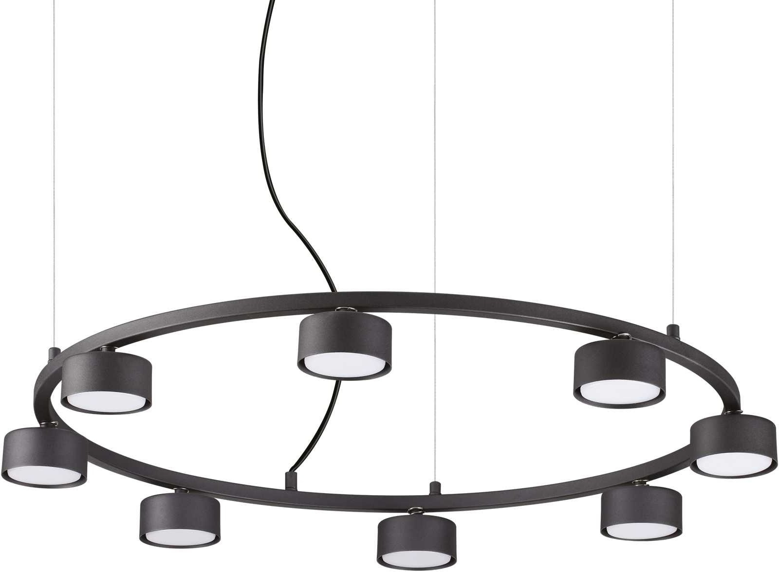 Elegant Pendel Lampe i Sort Metal fra Ideal Lux - Minor