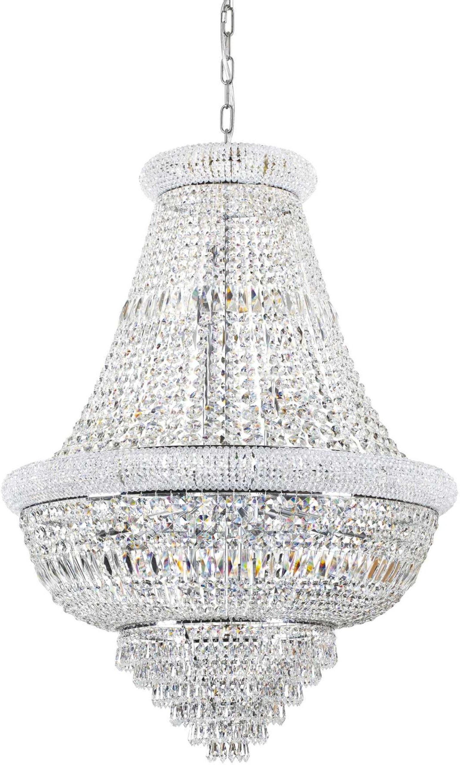 Pendellampe Dubai 80 cm - Justerbar Kromglas Design