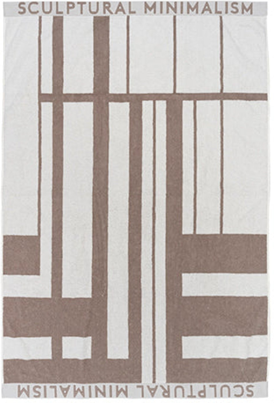 Badehåndklæde Kristina Dam Minimal 100x150 Cm Bomuld Beigehvid  5710688979035