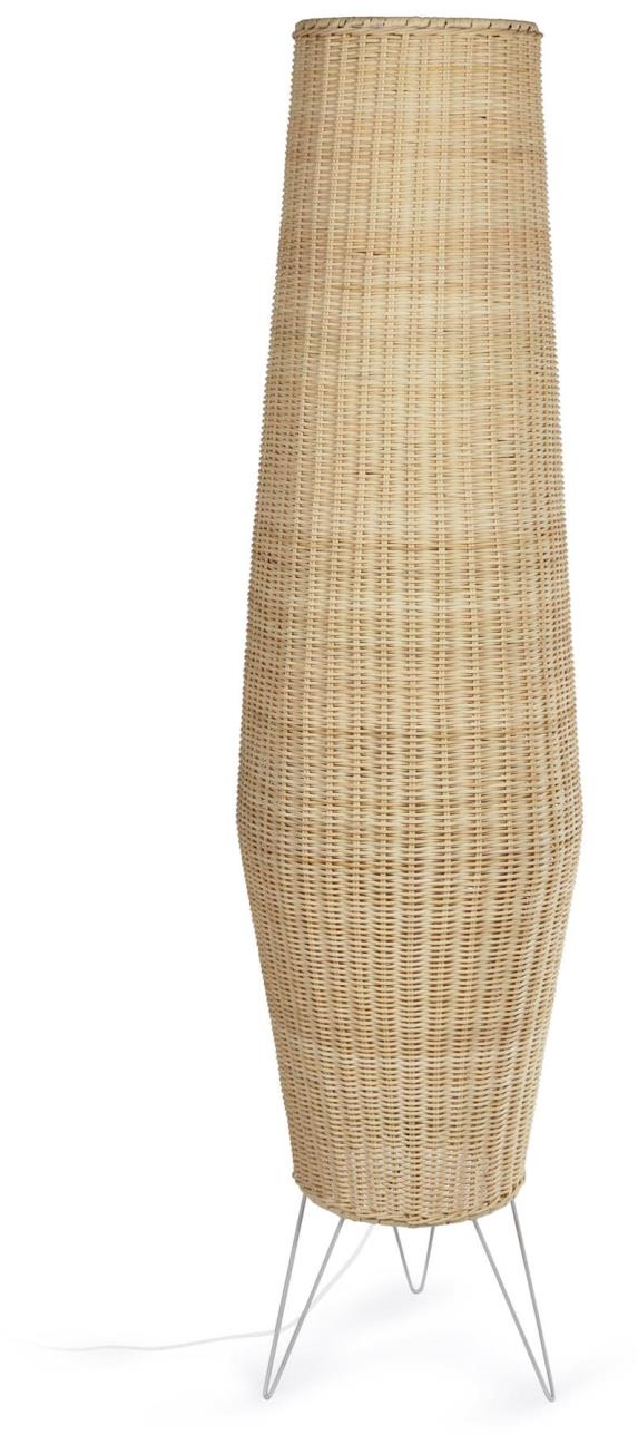 Rustik Kamaria Bord- og Gulvlampe i Natur Rattan 120 cm