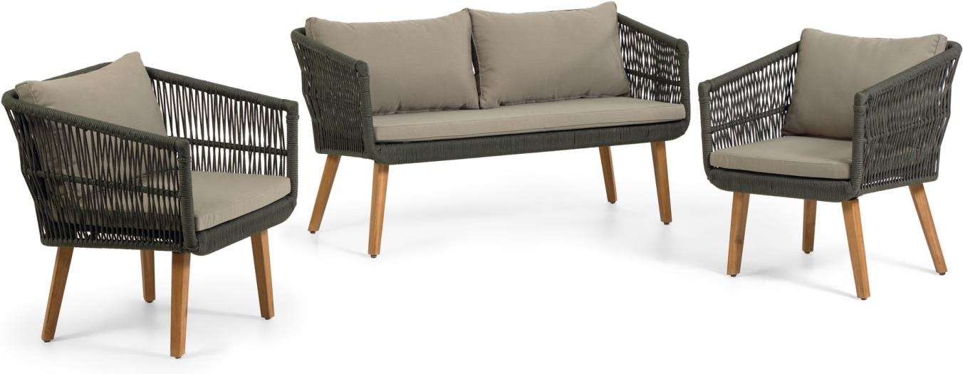 Udendørs Sofasæt Kave Home Inti - Grøn Elegance til Terrassen