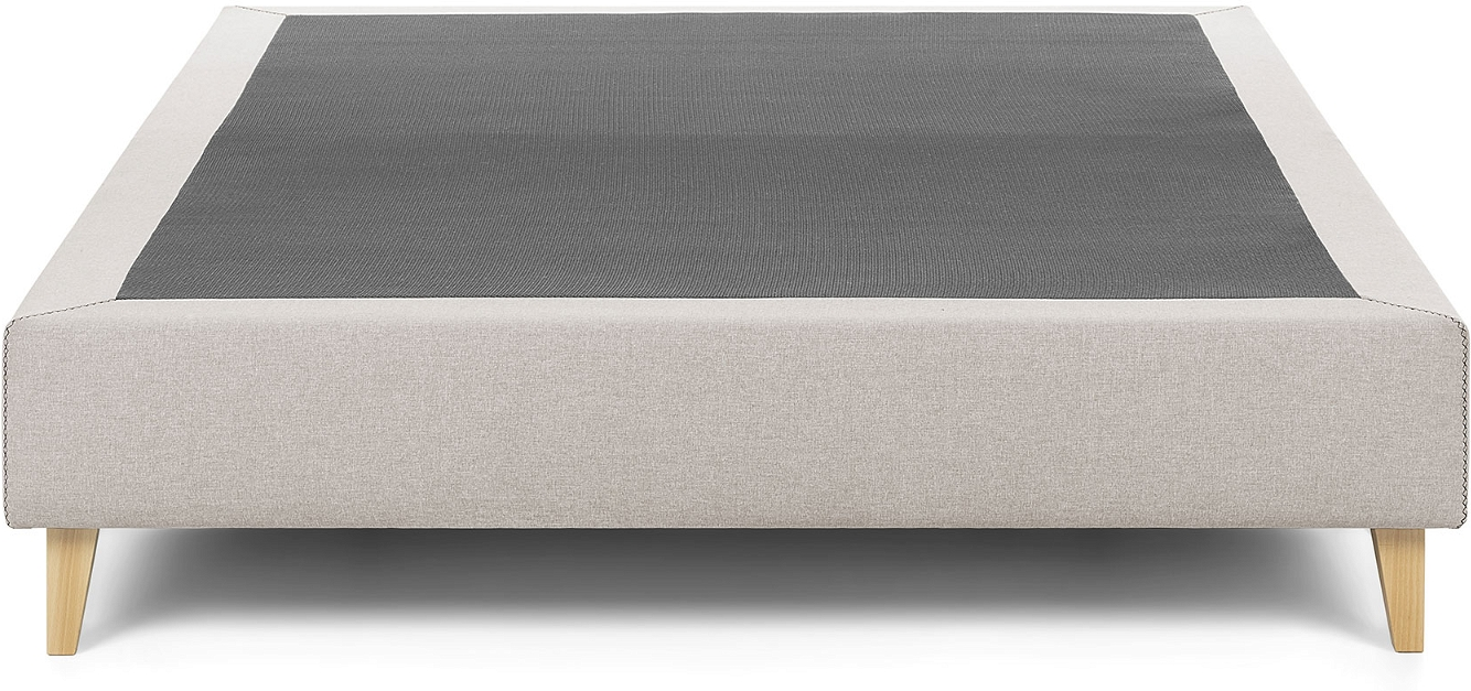 Sengeramme til dobbeltseng Nikos - Beige, pletafvisende stof