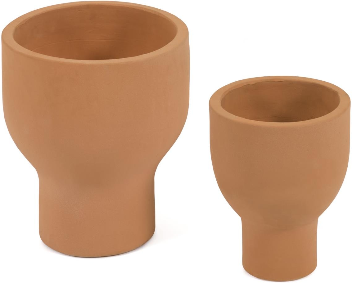 Plantekrukke Kave Home Vittorina Terracotta ø35 H39 Rustik Nordisk Design  8433840696904