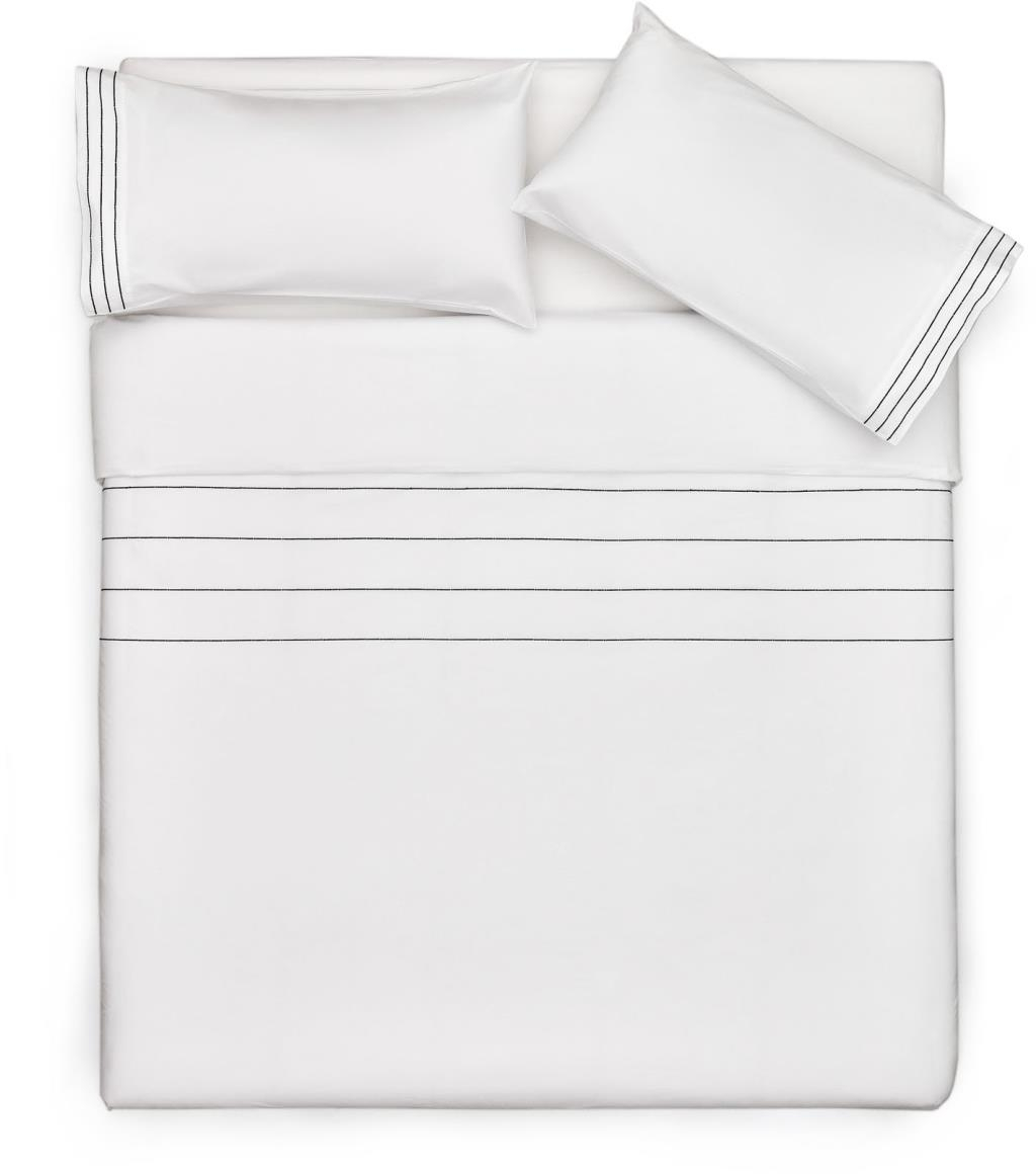 Dynebetræk  Pudebetrækssæt Kave Home Cintia 240 X 220 Cm 100 Bomuld Percale 180 Tråde Hvid  8433840840789