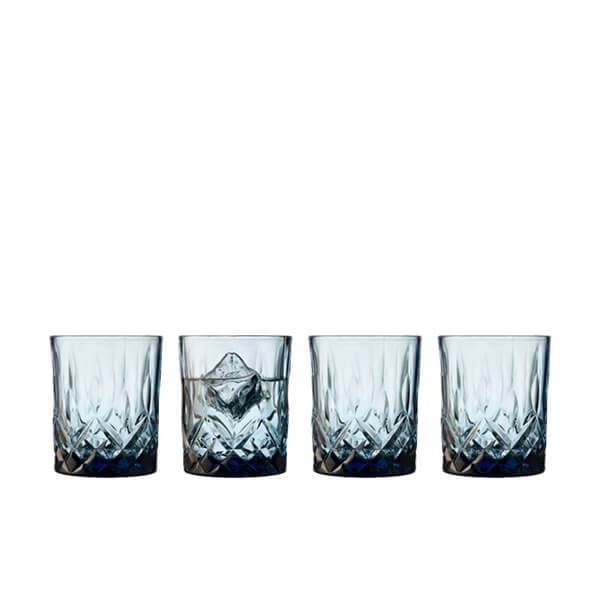 Lyngby Glas Sorrento Whiskyglas 32 Cl 4 Stk - Blå  5722000277323