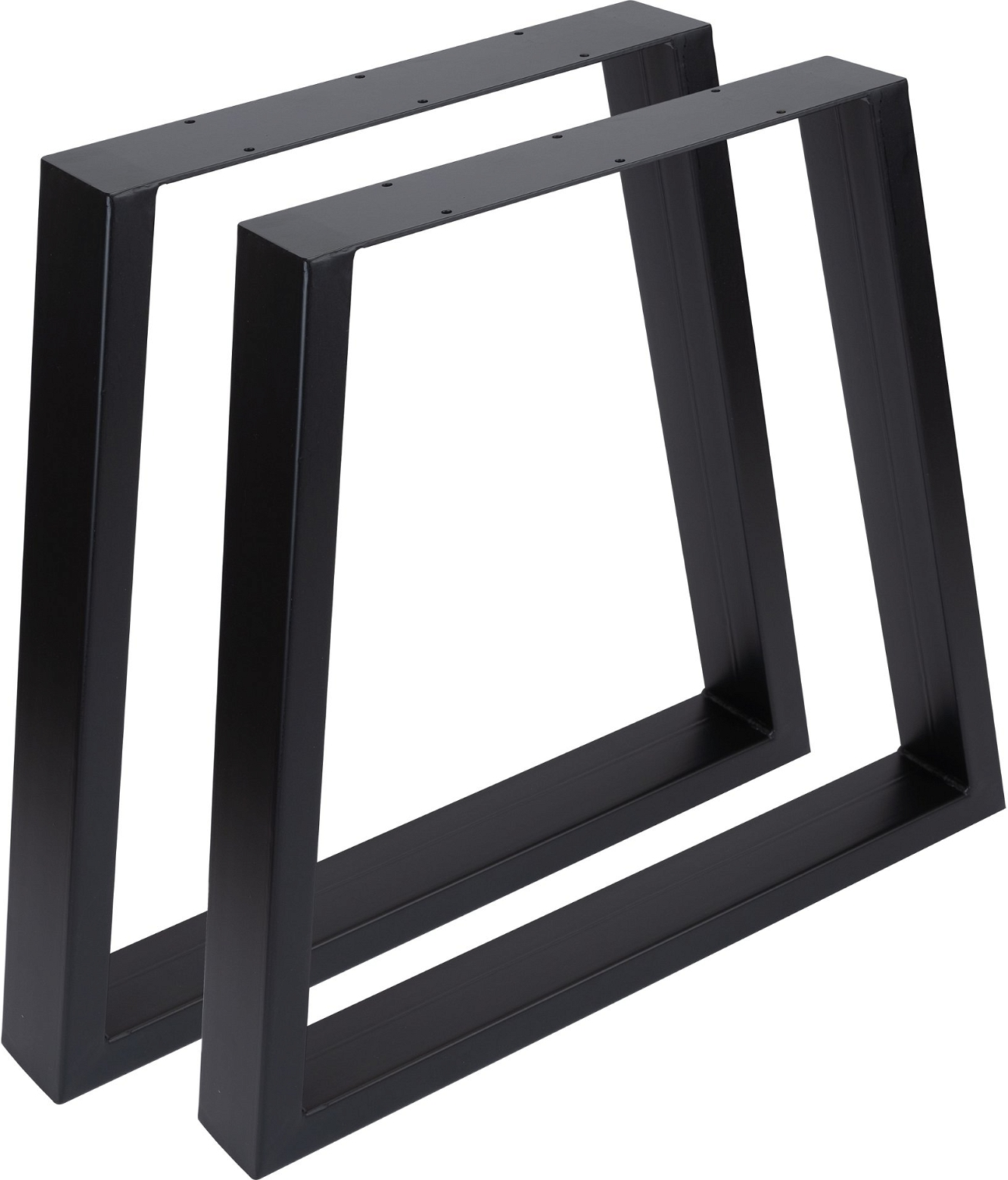 Understel til Spisebord Liam - Sort Metal Trapezformet Design