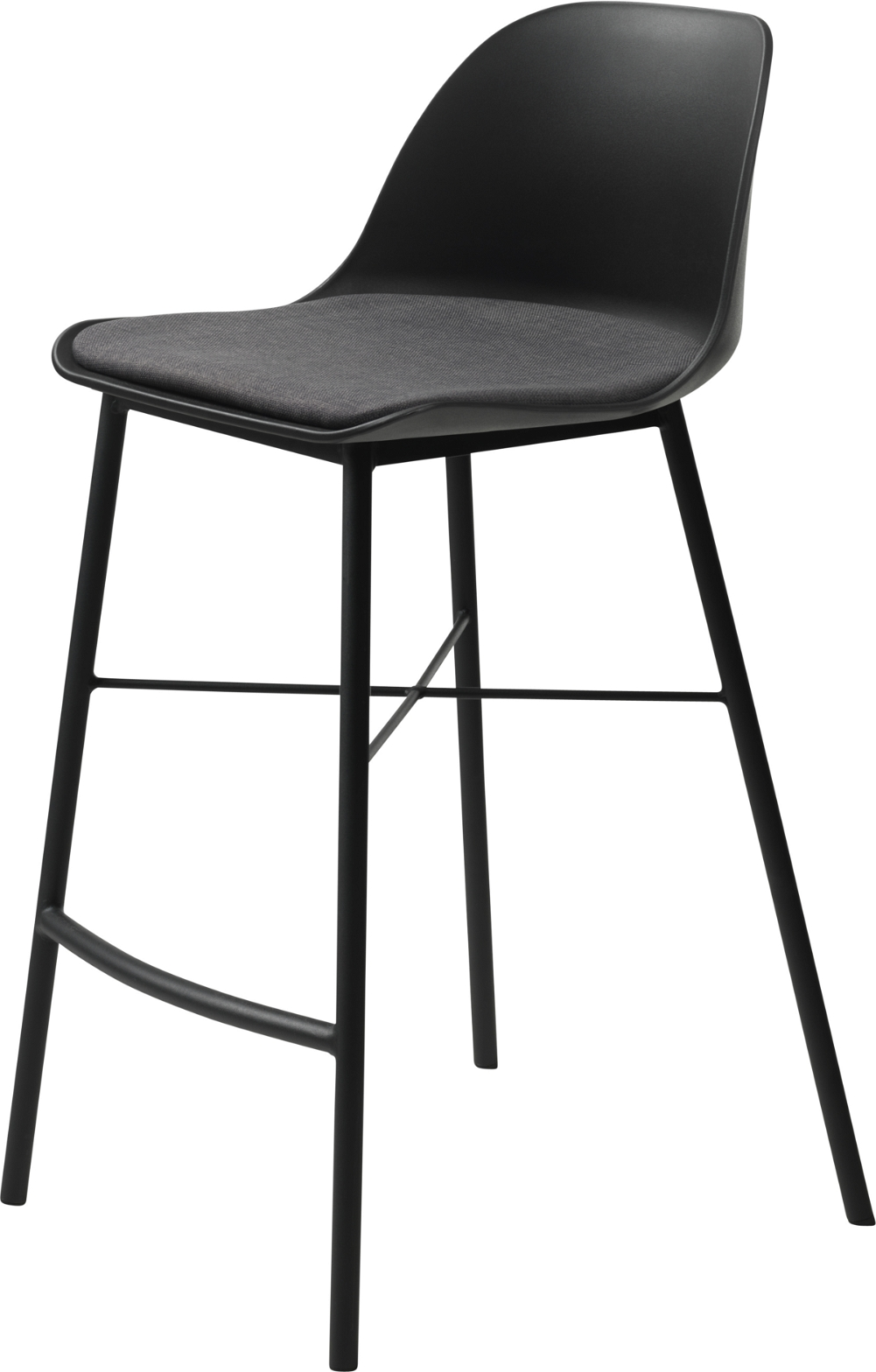 Moderne Whistler Barstol i Sort Plast med Metalben