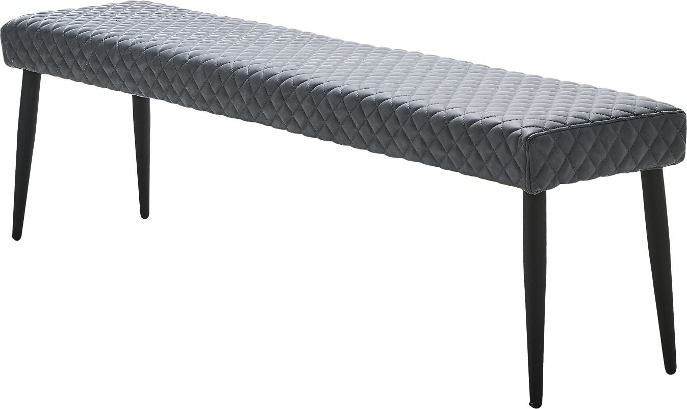 Ottowa Bænk i Grå - Elegant Kunstlæder med Metalben