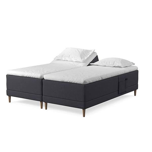 Dunlopillo Passion Box Elevation Elevationsseng - 180 X 200 Cm - Antracitgrå - Fastekstra Fast