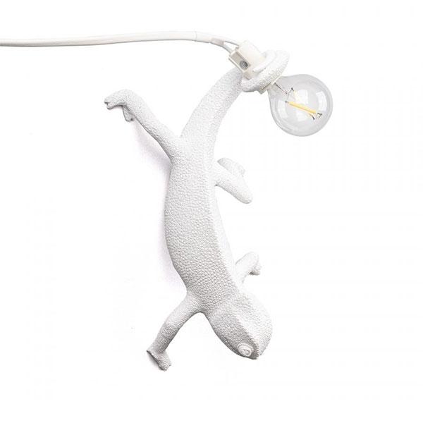 Seletti Chameleon Going Down Væglampe - Hvid Design