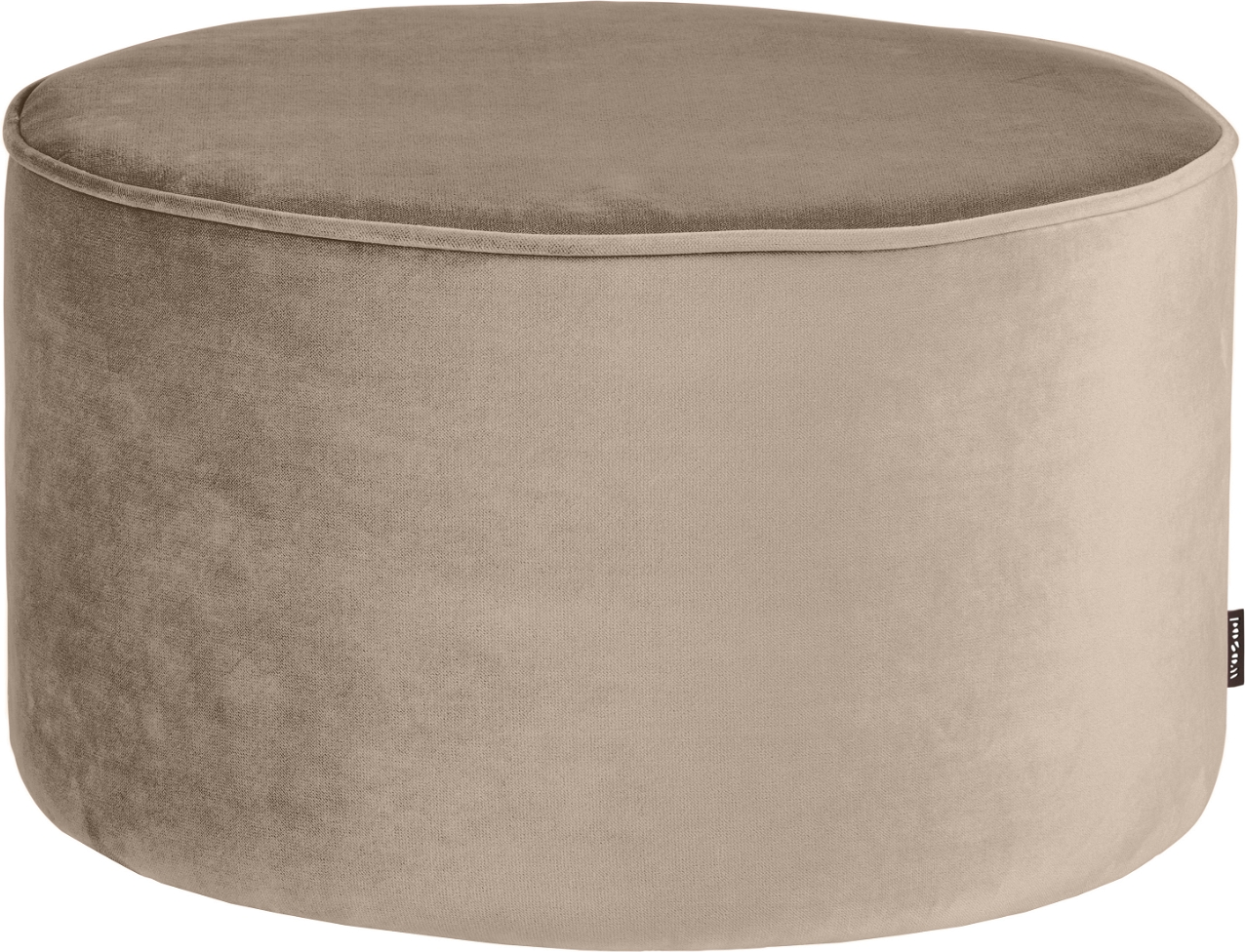 Sara Puf - Elegant Beige Puf til Stuen, H36xØ60 cm