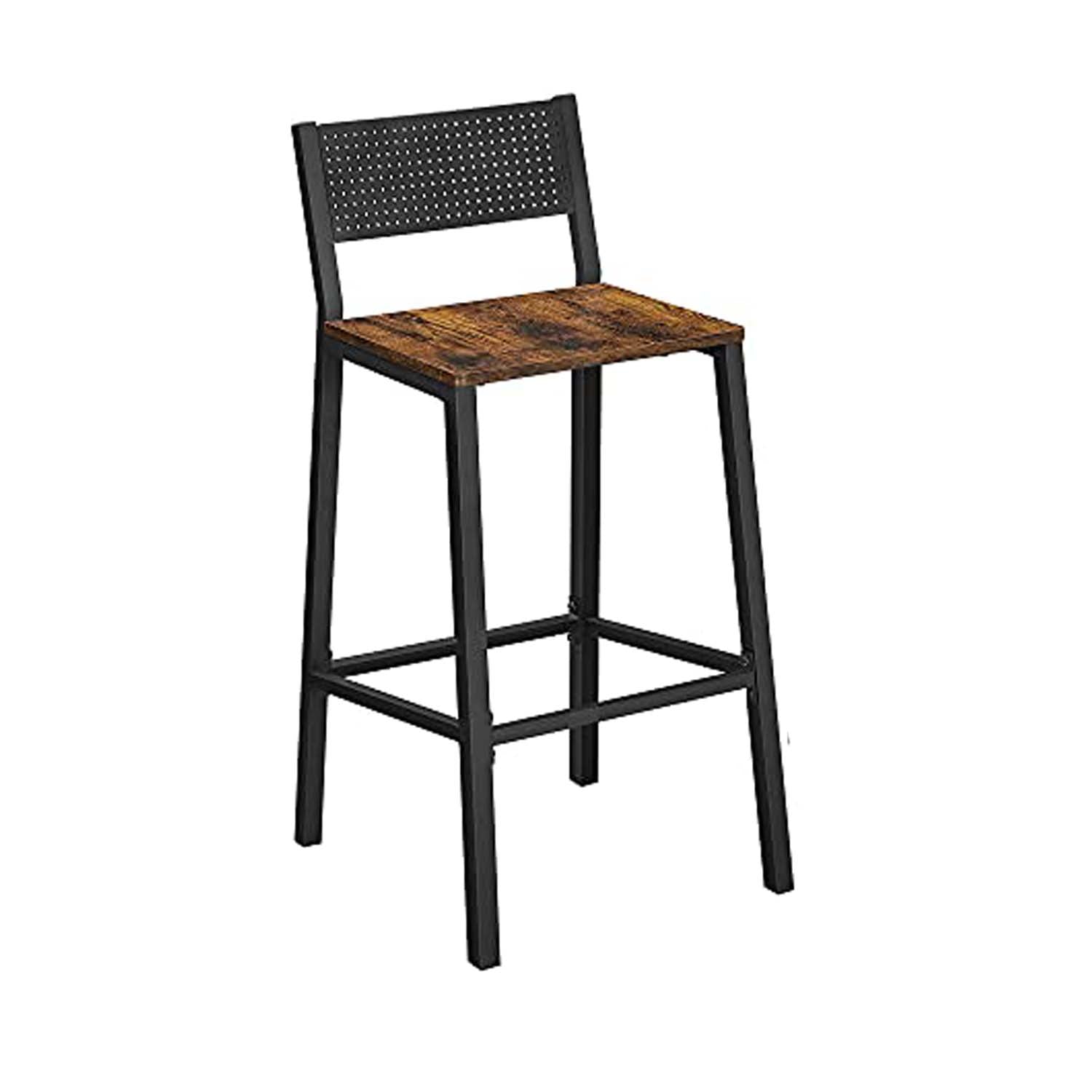 Vintage Barstol i Industrielt Design - Brun og Sort
