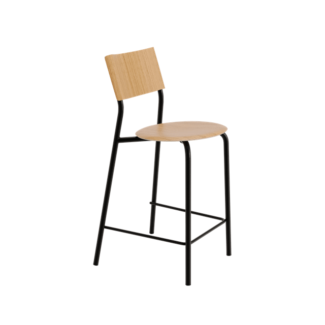 Tiptoe Barstol 65 cm i Egetræ og Graphite Black