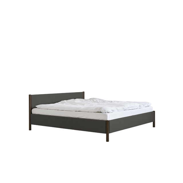 Rye Veng Sengestel 140x200 Mørkegrå Egetræ - Stilfuldt Design