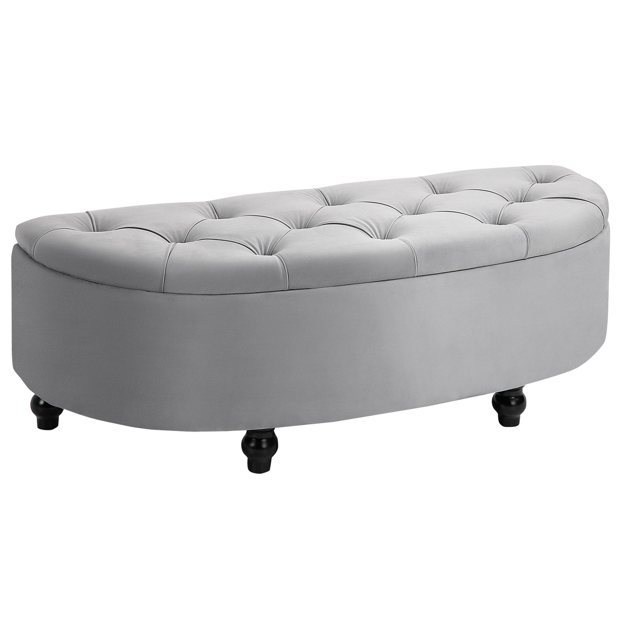 Opbevaringsbænk i Fløjlslook med Åbent Låg - Elegant Design