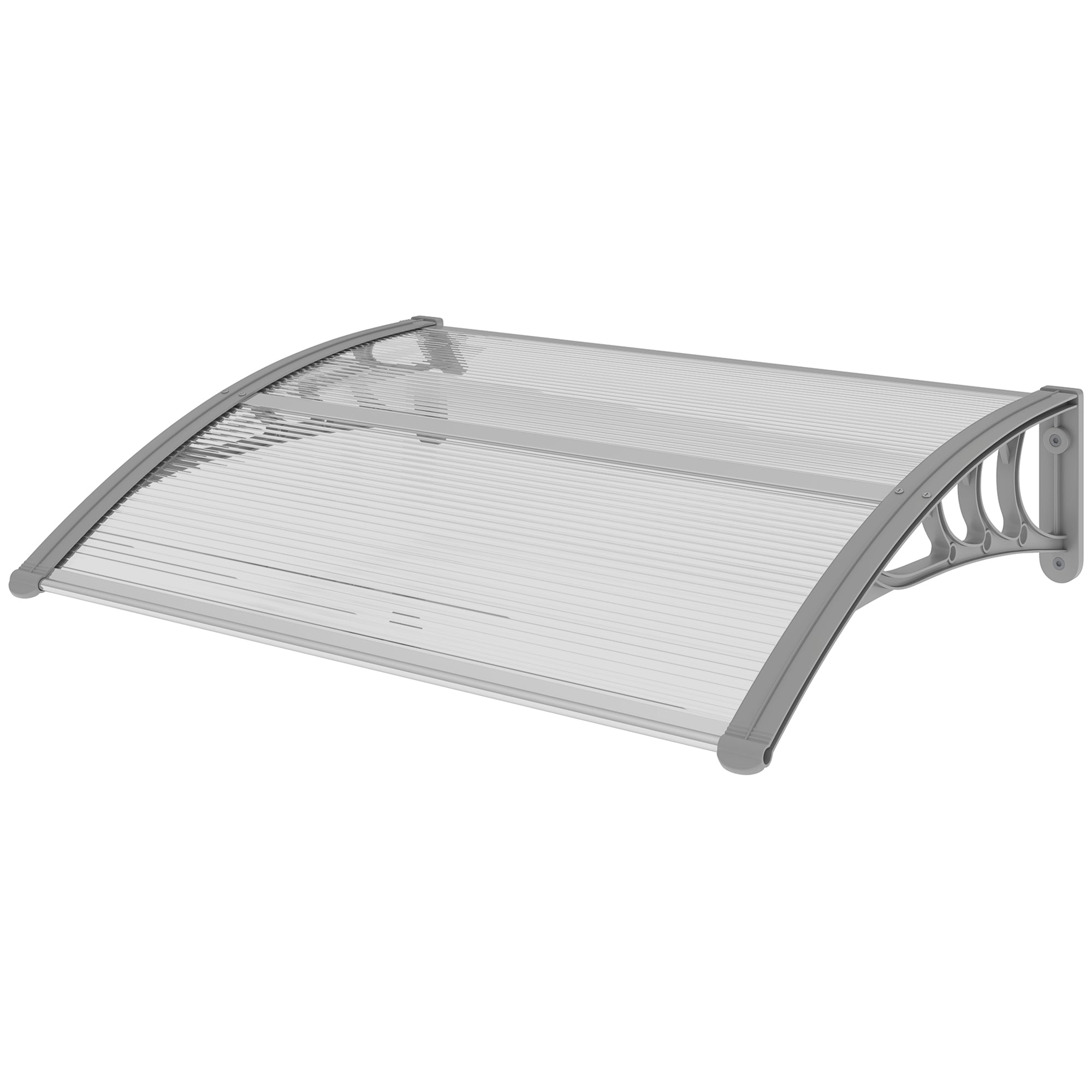 Sølv Hoveddørsmarkise til Indgange og Vinduer 100x75 cm
